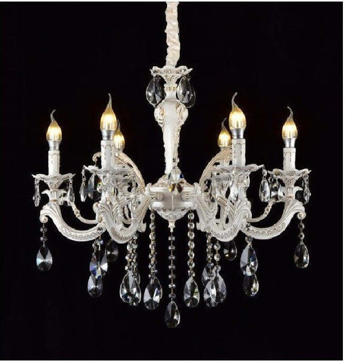 Lampadario Soffitto Classico 6 Bracci Attacco E14 Vetro Effetto Cristallo A01-6 Casa, arredamento e bricolage > Illuminazione da interno > Lampadari Trade Shop italia - Napoli, Commerciovirtuoso.it