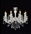 Lampadario Soffitto Classico 8 Bracci Attacco E14 Vetro Effetto Cristallo A01-8 Illuminazione/Illuminazione per interni/Lampadari lampade a sospensione e plafoniere/Lampadari Trade Shop italia - Napoli, Commerciovirtuoso.it