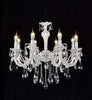 Lampadario Soffitto Classico 8 Bracci Attacco E14 Vetro Effetto Cristallo A01-8 Illuminazione/Illuminazione per interni/Lampadari lampade a sospensione e plafoniere/Lampadari Trade Shop italia - Napoli, Commerciovirtuoso.it