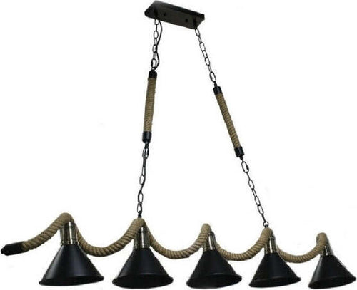 Lampadario-Soffitto-Corda-In-Canapa-Vintage-Rustico-Lampada-5-Attacchi-E27-B24-5