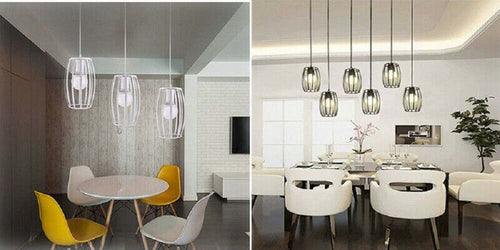 Lampadario Soffitto E27 Di Forma Ovale Nero Bianco Portalampada Sospensione A34 Casa, arredamento e bricolage > Illuminazione da interno > Lampadari Trade Shop italia - Napoli, Commerciovirtuoso.it