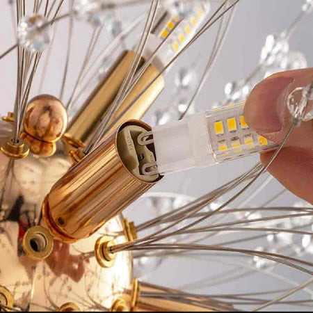 Lampadario-Soffitto-Plafoniera-Oro-Moderna-Cristalli-Fuochi-D'artificio-G9-Pn-13