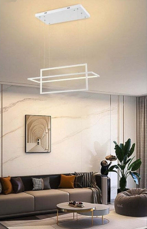 Lampadario Soffitto Sospensione 2 Rettangoli Moderno Lp-34b Luce 3000k 6500k 4000k Casa, arredamento e bricolage > Illuminazione da interno > Lampadari Trade Shop italia - Napoli, Commerciovirtuoso.it