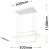 Lampadario Soffitto Sospensione 2 Rettangoli Moderno Lp-34b Luce 3000k 6500k 4000k Casa, arredamento e bricolage > Illuminazione da interno > Lampadari Trade Shop italia - Napoli, Commerciovirtuoso.it