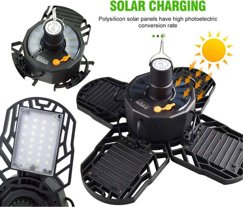 LAMPADARIO SOLARE 104 LED PIEGHEVOLE RICARICABILE USB LAMPADA EMERGENZA TELECOMANDO 800lm Illuminazione/Illuminazione per esterni/Proiettori Zencoccostore - Formia, Commerciovirtuoso.it