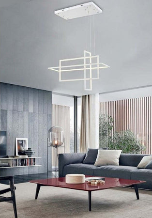 Lampadario Sospensione 3 Rettangoli Moderna Luce 4000k 3000k 6500k Bianca Lp-35 Casa, arredamento e bricolage > Illuminazione da interno > Lampadari Trade Shop italia - Napoli, Commerciovirtuoso.it
