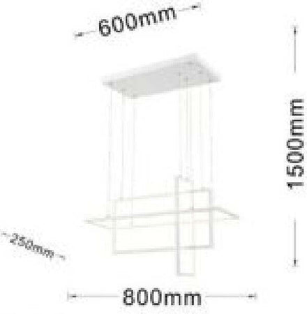 Lampadario Sospensione 3 Rettangoli Moderna Luce 4000k 3000k 6500k Bianca Lp-35 Casa, arredamento e bricolage > Illuminazione da interno > Lampadari Trade Shop italia - Napoli, Commerciovirtuoso.it