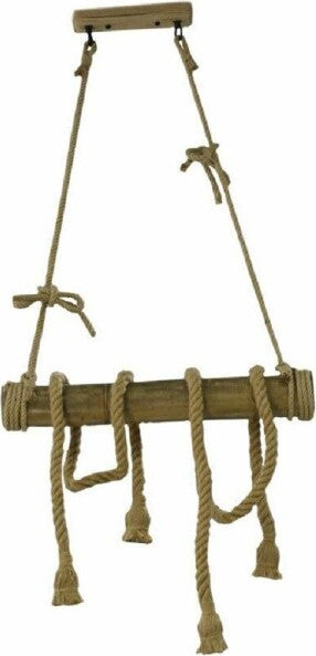 Lampadario-Sospensione-Con-Corda-In-Canapa-4-Portalampada-E27-Stile-Country-B23