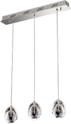 Lampadario-Sospensione-Contemp.-Golden-Egg-3-Luci-Cromo-Vetro-Pulegoso-Led-14,4W