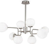 Lampadario-Sospensione-Erich-In-Metallo-Nichel-8-Luci-E-Diffusori-Bianchi