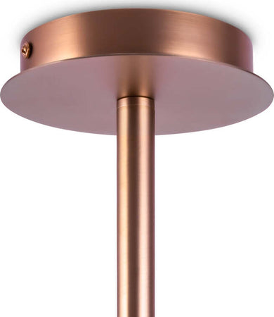 Lampadario-Sospensione-Erich-In-Metallo-Oro-Rosa-8-Luci-E-Diffusori-Bianchi