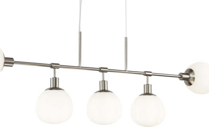 Lampadario-Sospensione-Erich-Metallo-Nichel-5-Luci-E-Diffusori-Bianchi