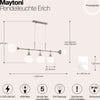 Lampadario-Sospensione-Erich-Metallo-Nichel-5-Luci-E-Diffusori-Bianchi