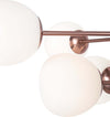 Lampadario-Sospensione-Erich-Metallo-Oro-Rosa-10-Luci-E-Diffusori-Bianchi