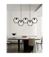Lampadario Sospensione Geometrico Esagonale E27 Industriale Nero Vintage Lp-89n