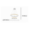 Lampadario Sospensione Led 60 W 2 Cerchi Anelli Cristallo Telecomando Bianco 31951