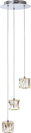 Lampadario-Sospensione-Moderno-Glacier-3-Luci-Metallo-Cromo-Cristallo-Led-10,8W