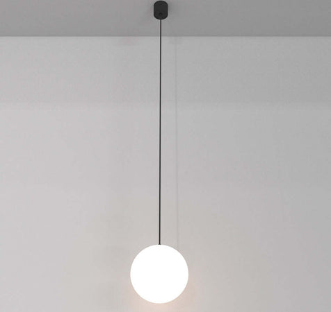 Lampadario-Sospensione-Moderno-Luna-Alluminio-Nero-Luce-Led-Integrato-5W-Fredda