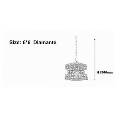Lampadario Sospeso Cubo Intrecciato Con Cristalli Lampada Luce E27 Argento 32408