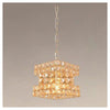 Lampadario Sospeso Cubo Intrecciato Con Cristalli Lampada Luce E27 Oro 32385