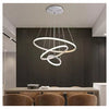 Lampadario Sospeso Led 100w 3 Cerchi Pendente Anelli Bianco Luce 6500k Moderno 50309