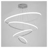 Lampadario Sospeso Led 120w 4 Cerchi Pendente Rotondo Anelli Bianco Luce 6500k 50316