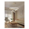 Lampadario Sospeso Led 120w 4 Cerchi Pendente Rotondo Anelli Bianco Luce 6500k 50316