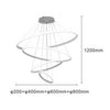 Lampadario Sospeso Led 120w 4 Cerchi Pendente Rotondo Anelli Bianco Luce 6500k 50316