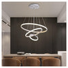 Lampadario Sospeso Led 72w 3 Cerchi Pendente Rotondo Anelli Bianco Luce 4000k 50255