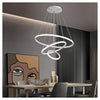 Lampadario Sospeso Led 72w 3 Cerchi Pendente Rotondo Anelli Bianco Luce 4000k 50255