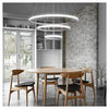Lampadario Sospeso Led 72w 3 Cerchi Pendente Rotondo Anelli Bianco Luce 4000k 50255