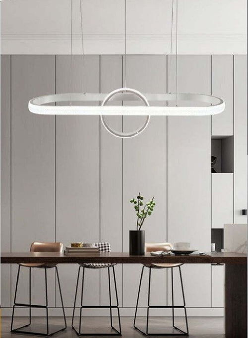 Lampadario Sospeso Led Design Cerchio Ovale Bianco Moderno Pendente 54w Lp-30b Casa, arredamento e bricolage > Illuminazione da interno > Lampadari Trade Shop italia - Napoli, Commerciovirtuoso.it