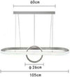 Lampadario Sospeso Led Design Cerchio Ovale Bianco Moderno Pendente 54w Lp-30b Casa, arredamento e bricolage > Illuminazione da interno > Lampadari Trade Shop italia - Napoli, Commerciovirtuoso.it