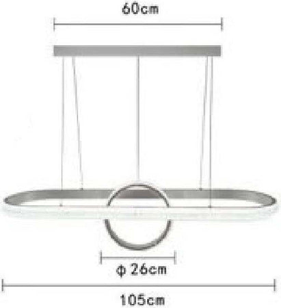 Lampadario Sospeso Led Design Cerchio Ovale Bianco Moderno Pendente 54w Lp-30b Casa, arredamento e bricolage > Illuminazione da interno > Lampadari Trade Shop italia - Napoli, Commerciovirtuoso.it