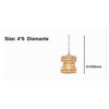 Lampadario Sospeso Rettangolare Intrecciato Con Cristalli Luce E27 Oro 32392
