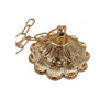 Lampadario Sospeso Rettangolare Intrecciato Con Cristalli Luce E27 Oro 32392