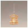 Lampadario Sospeso Rettangolare Intrecciato Con Cristalli Luce E27 Oro 32392