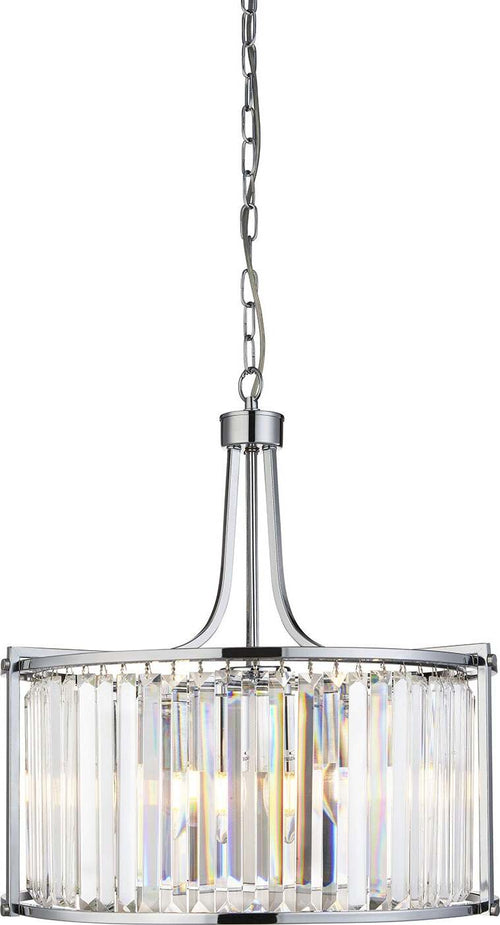 Lampadario-Tondo-Contemporaneo-Victoria-Acciaio-Cromo-Vetro-5-Luci-E27