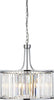 Lampadario-Tondo-Contemporaneo-Victoria-Acciaio-Cromo-Vetro-5-Luci-E27