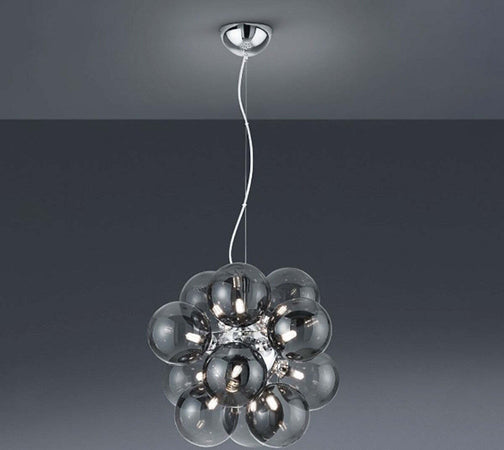Lampadario-Trio-Lighting-ALICIA-G9-LED-45CM-vetro-fumè-sospensione-moderna-multiluce-sfere-interno