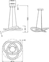 Lampadario-Trio-Lighting-OAKLAND-52W-LED-5650LM-3000°K-dimmerabile-sospensione-ultramoderna-interno
