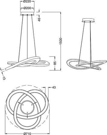 Lampadario-Trio-Lighting-OAKLAND-52W-LED-5650LM-3000°K-dimmerabile-sospensione-ultramoderna-interno