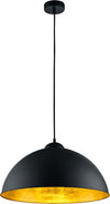 Lampadario-Trio-Lighting-ROMINO-II-E27-LED-50CM-metallo-nero-oro-sospensione-cupola-moderna-classica-interno