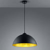 Lampadario-Trio-Lighting-ROMINO-II-E27-LED-50CM-metallo-nero-oro-sospensione-cupola-moderna-classica-interno