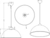 Lampadario-Trio-Lighting-ROMINO-II-E27-LED-50CM-metallo-nero-oro-sospensione-cupola-moderna-classica-interno