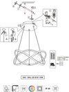 Lampadario-Trio-Lighting-RUBIN-30W-LED-2350Lm-3000°K-RGB-dimmerabile-sospensione-luce-notturna-ultramoderna-interno