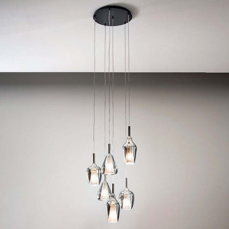 Lampadario-vetro-cromo-specchiato-Gea-Luce-OFELIA-S-E27-LED-lampada-soffitto-multiluce
