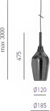 Lampadario-vetro-cromo-specchiato-Gea-Luce-OFELIA-S-E27-LED-lampada-soffitto-multiluce