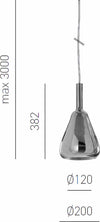 Lampadario-vetro-cromo-specchiato-Gea-Luce-OFELIA-S-E27-LED-lampada-soffitto-multiluce