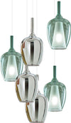Lampadario-vetro-verde-cromo-Gea-Luce-OFELIA-S10-E27-LED-lampada-soffitto-multiluce